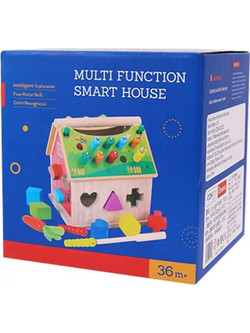 Ξύλινο σπιτάκι με σχήματα και λαχανικά (Smart house)