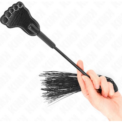 Kink Foot Shaped Paddle with Tassel Flogger Μαστίγιο 31cm Μαύρο