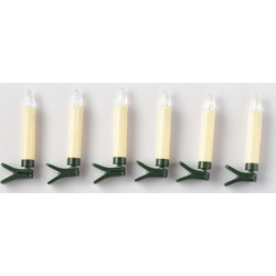 Φωτεινά Κεριά με Κλιπ White Mini Clips Candles 6LED X0761121