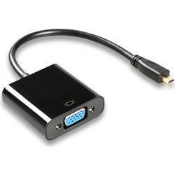 POWERTECH αντάπτορας micro HDMI σε VGA CAB-H032, 0.20m, μαύρος