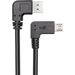 POWERTECH καλώδιο USB σε USB Micro CAB-U133, 90 Easy USB, 1m, μαύρο