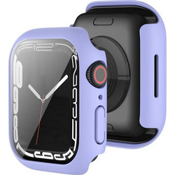 2-in-1 Hard Frame Violet + Tempered Glass Apple Watch 44mm