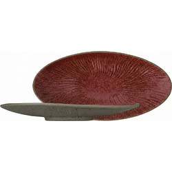 Πιατέλα Σερβιρίσματος Ανάγλυφη Soul NIC801K4 30,5x15,2x4cm Red Espiel Κεραμικό