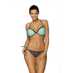 Marko Bikini Set Τριγωνάκι με Ενίσχυση Μαύρο Τιρκουάζ M-479-114153