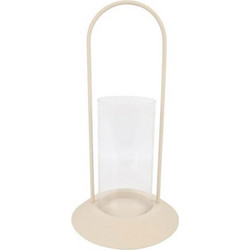 Κηροπήγιο 013.823578 25x48cm Ecru Μέταλλο,Γυαλί