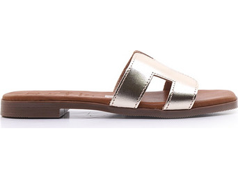 Γυναικεία Mule Oh! my sandals 5810 Χρυσό Δέρμα