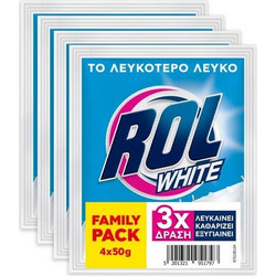 Rol Promo White Λευκαντικό Ρούχων σε Σκόνη, 4x50g