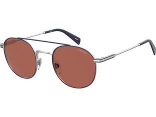 Levi's LV1013/S 010/U1 Ανδρικά Γυαλιά Ηλίου Στρογγυλά Μεταλλικά Μπλε με Καφέ Polarized Φακό