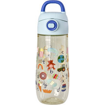 Rice ABC Print Παιδικό Παγούρι Πλαστικό Μπλε 550ml