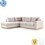 Pakoworld Boston Γωνιακός Καναπές Δεξιά Γωνία Μπεζ 280x225x90cm 168-000020