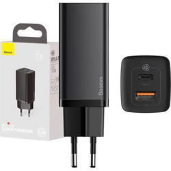 Baseus CCGAN2L-B01 Φορτιστής Χωρίς Καλώδιο με Θύρα USB-A & USB-C 65W Quick Charge 3.0 Black