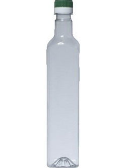 Πλαστικό μπουκάλι τετράγωνο 500ml
