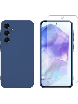 Redshield Samsung Galaxy A35 TPU Navy Blue & Tempered Glass Θήκη Κινητού & Προστατευτικό Οθόνης