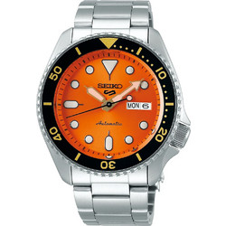Seiko 5 Sports Ανδρικό Ρολόι Αυτόματο με Ασημί Μεταλλικό Μπρασελέ SRPD59K1