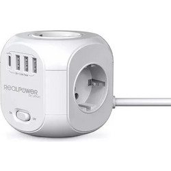 RealPower Powerbox Πολύπριζο με 3 USB-A 404874