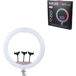 RGB LED Ring Light 56cm (22") με 3 Βάσεις Κινητού & Ρυθμιζόμενο Φωτισμό 3D-56 - RGB LED 22" Ring Light with 3 Phone Holders & Adjustable Lighting 030279