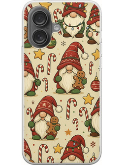 Θήκη Festive Friends - Gnome iPhone 16 Plus Flexible TPU (Διάφανη Σιλικόνη)