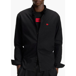 Hugo Boss Ανδρικό Πουκάμισο Βαμβακερό Μακρυμάνικο Slim Fit Μαύρο 50479302-004