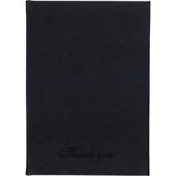 Next θήκη για λογαριασμό πολυτελείας ecoleather velvet μαύρη 14,5x21εκ. Δυνατότητα εκτύπωσης