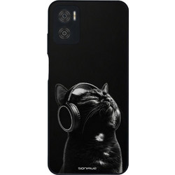 Sonique Men's Edition Θήκη με Σχέδιο «Audio Kitten - Black» (Motorola Moto E22 4G)
