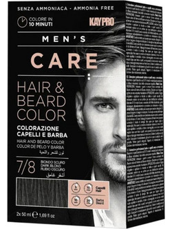 Kaypro Kit Men's Care Hair & Beard Color 7/8 Dark Blond 100ml