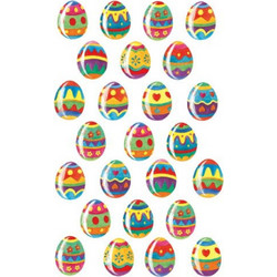 Αυτοκόλλητα Bsb Easter Αυγά Χρωματιστά 3 Φύλλα