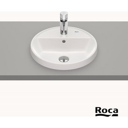 Roca The Gap Round Επικαθήμενος Νιπτήρας Μπάνιου Στρογγυλός Πορσελάνης 40x4cm Λευκός A3270Y4000