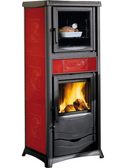 La Nordica Termorossella Plus Forno D.S.A Red Ατσάλινη Ξυλόσομπα Καλοριφέρ με Φούρνο 13.5kW