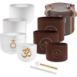 MEINL Sonic Energy 4-piece Om Crystal Singing Bowl Set
