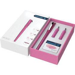 Πένα Schneider Callissima Καλλιγραφίας Με 3 Μύτες & Αμπούλες Pink