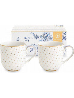 PIP STUDIO - ΣΕΤ/2 ΠΟΡΣΕΛΑΝΙΝΕΣ ΚΟΥΠΕΣ ROYAL WHITE 260ml