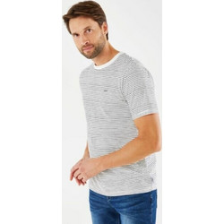 Mexx T-Shirt Ριγέ Άσπρη Μπλε Με Λαιμόκοψη Άσπρο