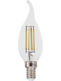 FILAMENT LED ΚΕΧΡΙΜΠΑΡΙ DIM C35 5W TIP 2700K 230V AC 680LM RA80 30000HRS 360 1xE14 / FLAM5WWTIPDIMAM