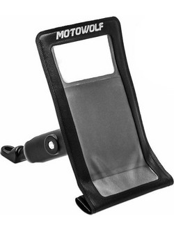 Motowolf MDL2818 Αδιάβροχη Θήκη Κινητού για Καθρέφτη Μοτοσικλέτας Μαύρη