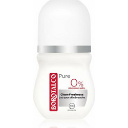 Borotalco Pure 0% Αποσμητικό Roll On 48h Χωρίς Αλουμίνιο 50ml