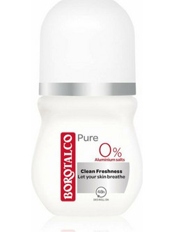 Borotalco Pure 0% Αποσμητικό Roll On 48h Χωρίς Αλουμίνιο 50ml