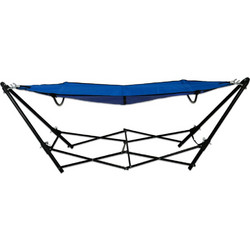 Αιώρα Υφασμάτινη με Βάση Summer Club 240x80x75εκ. Κωδ. 13318 Μπλε