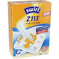 Swirl Z113 Σακούλες Σκούπας 4τμχ Συμβατές με Σκούπα Zelmer