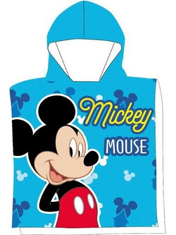Disney Mickey Play Splash Πόντσο Θαλάσσης Γαλάζιο 50x100cm