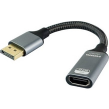 Powertech POWERTECH αντάπτορας DisplayPort σε HDMI CAB-DP077, 8K/60Hz, 0.1m, μαύρος