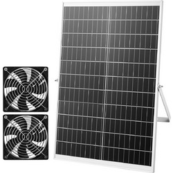 VEVOR Ηλιακός Ανεμιστήρας 30W με Ρυθμιζόμενο Πάνελ και 2 Ταχύτατους Ανεμιστήρες KQWSXHFJDTYNT1PMM001Y3