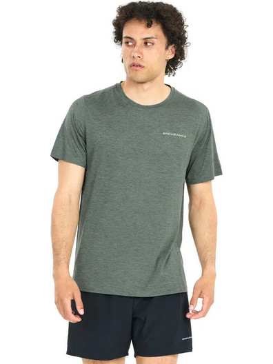 Ανδρικό Τεχνικό T-Shirt Endurance Melange Πράσινο