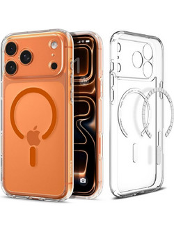 Spigen Ultra Hybrid MagSafe Back Cover Clear Orange (iPhone 18 Pro Max / 17 Pro Max)