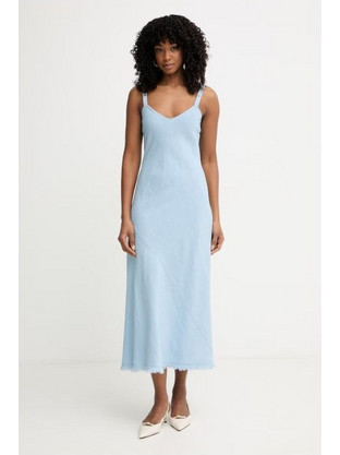 Pinko Aisha Maxi Φόρεμα Γαλάζιο 106586A34GG45