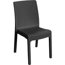 Et-Plast Υβόνη Καρέκλα Κήπου Πλαστική Rattan Ανθρακί