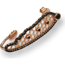 Jools Γυναικείο Σκουλαρίκι Climber από Ασήμι 925 Ροζ Χρυσό με Ζιργκόν je8422