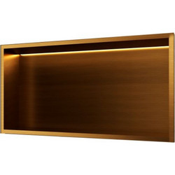Εσοχή τοίχου με φως LED (άνω πλευρά) Imex Oceanic HOR005/OC Ματ Χρυσό PVD 63x33x10cm