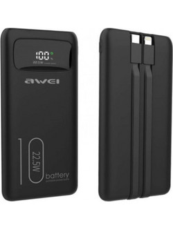 Awei P168K Power Bank 10000mAh 22.5W Quick Charge 3.0 Black