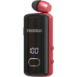 Fineblue F580 Ακουστικό Bluetooth In Ear Πέτου Red