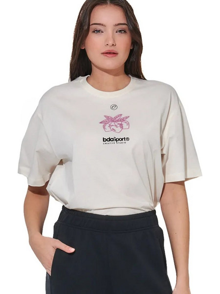 Body Action Short Sleeved Graphic Γυναικείο T-Shirt Λευκό